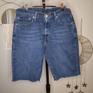 Blue Denim Cutoff Shorts
